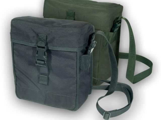Schutzgut Full Mask Pocket and Two Filters, Respiratory Protection Carrying Bag, Black Mask Bag, Black/White