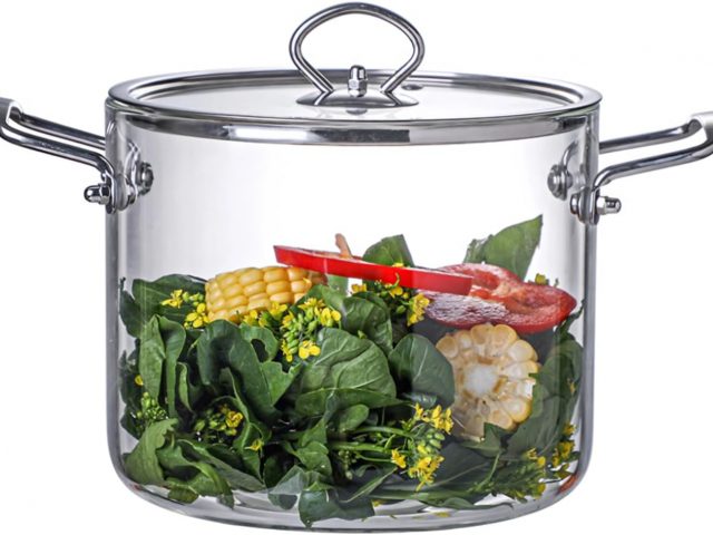 Zjyufy 4.5L Glass Saucepan with Lid, Heat Resistant Glass Pot with Double Stainless Steel Handles, Universal Glass Cookware for Pasta Noodles, Soup, Milk