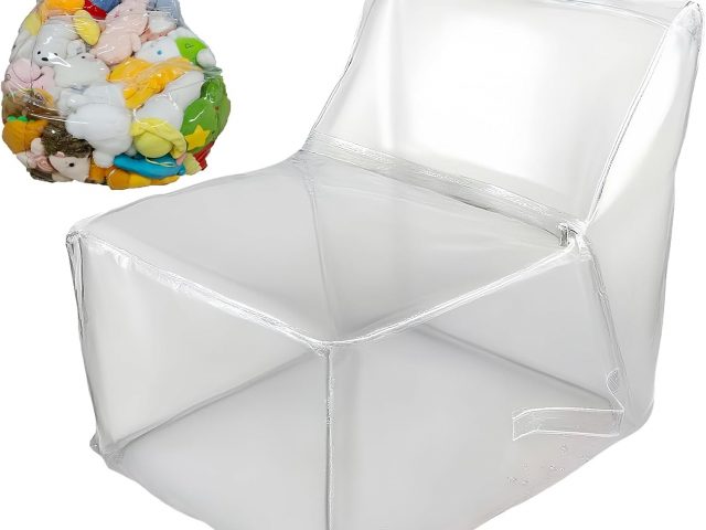 Sillon Transparente para Peluches | Funda Transparente para Silla De Puf De Animales De Peluche | Impermeable, Resistente Al Polvo, PVC, Sin Relleno Incluido