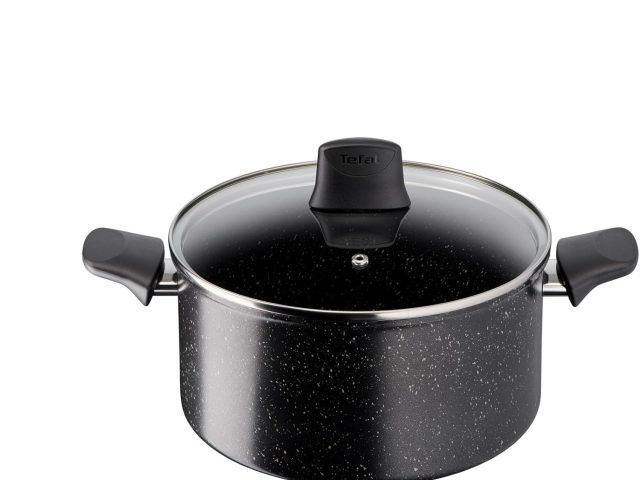 Tefal Stone Strength 24 cm Aluminum Nonstick Cookware, Reinforced with Titanium Particles, Induction Compatible