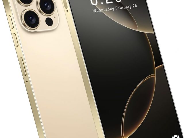 Smartphone I16Pro MAX de 7.3 Pulgadas, versión Global, 5G, Precio económico, 16 GB de RAM, 1 TB de ROM, Android 14, Desbloqueado, con desbloqueo por Huella Dactilar Facial y GPS,Gold-1TB