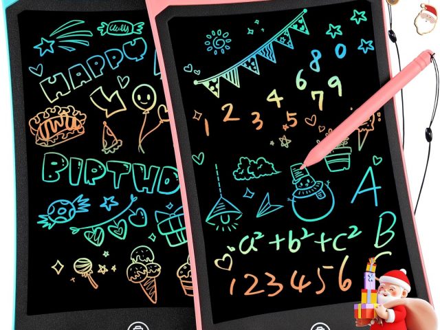 RaceGT 2PCS 8.5” Color LCD Writing Tablet Children’s Magic Whiteboard, Children’s Writing Tablet, LCD Graphic Tablet, Children’s Toy for Girls 2 3 4 5 6 Years Old
