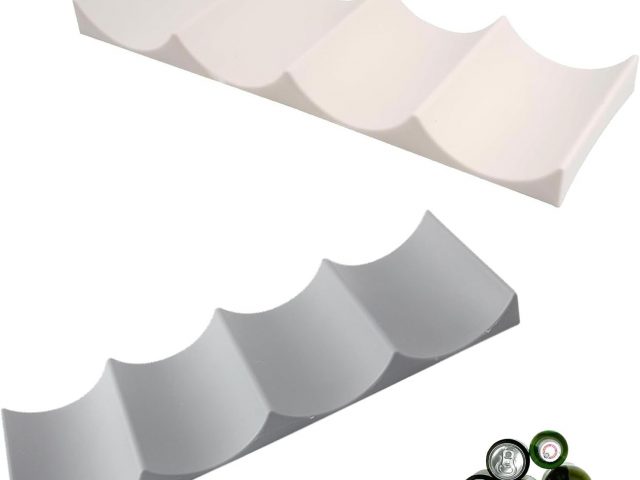 2 Pieces European Style Wine Rack Plastic Bottle Holder Stackable Wine Rack Rack for Kitchen Fridge Restaurant