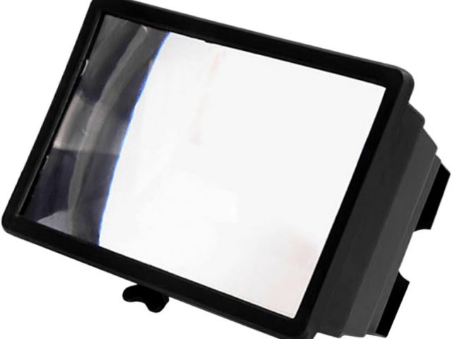 DIYEAH Amplificador De Pantalla para Smartphone 3D De Pantalla Retráctil Accesorio para Películas Material Plástico Color Negro Compatible Todos Los Teléfonos Móviles