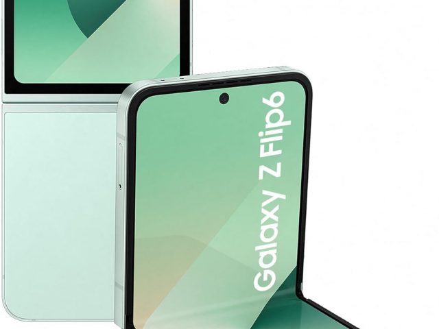 Samsung Galaxy Z Flip6 AI Smartphone, 512GB, RAM 12GB, Display 3.4″ SAMOLED/6.7″ Dynamic AMOLED 2X, Mint