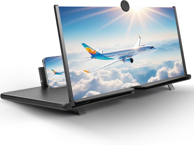 Blumacht Screen Amplifier for Mobile, 18 Inches HD Magnifier for Mobile, 3D Screen Anti Blue Light for Watching Movies and Videos, Folding Screen Magnifier for All Smartphones