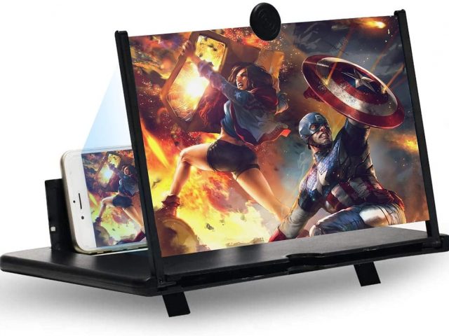 BAONUO Screen Amplifier for Mobile 16 Inches, Magnifier for Mobile 3D HD, Mobile Screen Amplifier for Videos Movies Compatible with All Smartphones