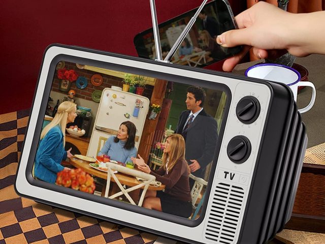 JinRui-T 12 Inch Screen Magnifier for Cell Phone, Retro 3D HD TV Amplifier, Mobile Phone Screen Expander for Movies, Videos, Gaming, Screen Amplifier, Fit