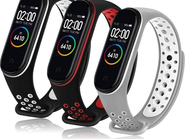 Mugust Compatible with Xiaomi Mi Band 4 Strap/Xiaomi Mi Band 3 Strap, Colourful Soft Silicone Replacement Watch Bracelet for Xiaomi Mi Band 4 Mi Band 3 Bracelets