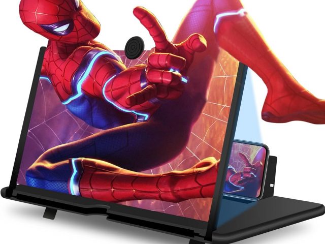 Goevcclei 16 Inch Screen Amplifier for Mobile Phone, Magnifier for Mobile Phone Suitable for Watching Movies and Videos on a Smartphone (Dark)